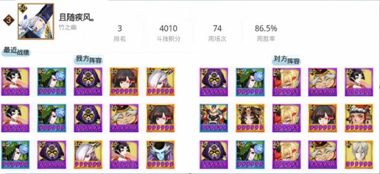  阴阳师六月各区斗技登顶阵容一览