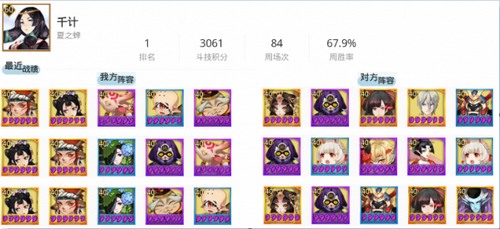 阴阳师10月14日斗技阵容登顶一览