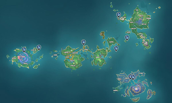原神钓鱼点分布一览
