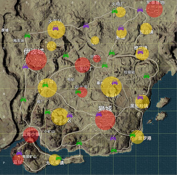 和平精英沙漠地图资源分布一览