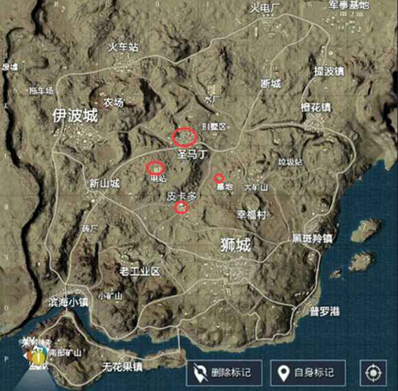 和平精英皮卡多建筑分布解析