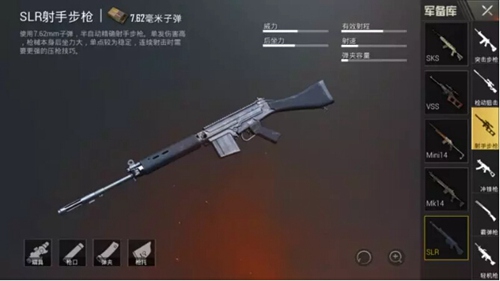 和平精英SLR枪械性能解析