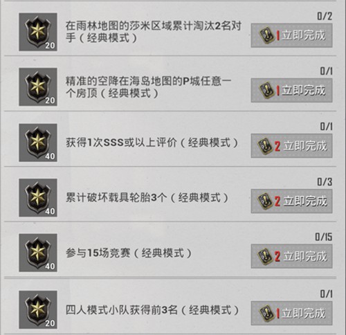 和平精英SS1第1周赛季手册攻略