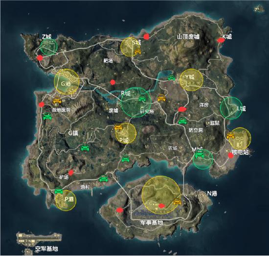 和平精英滑翔机刷新点一览