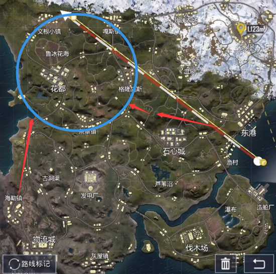 和平精英山谷地图缩圈跑毒技巧分享