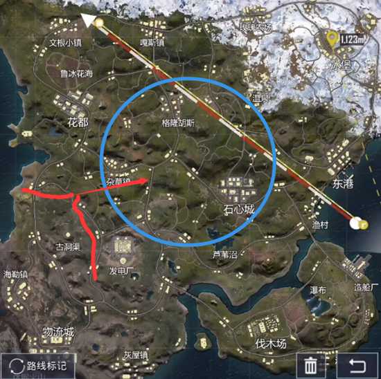 和平精英山谷地图缩圈跑毒技巧分享