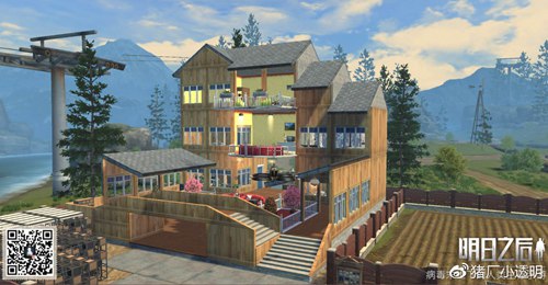 明日之后中式拱桥别墅房子设计图一览