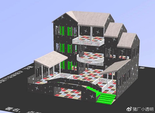 明日之后中式拱桥别墅房子设计图一览