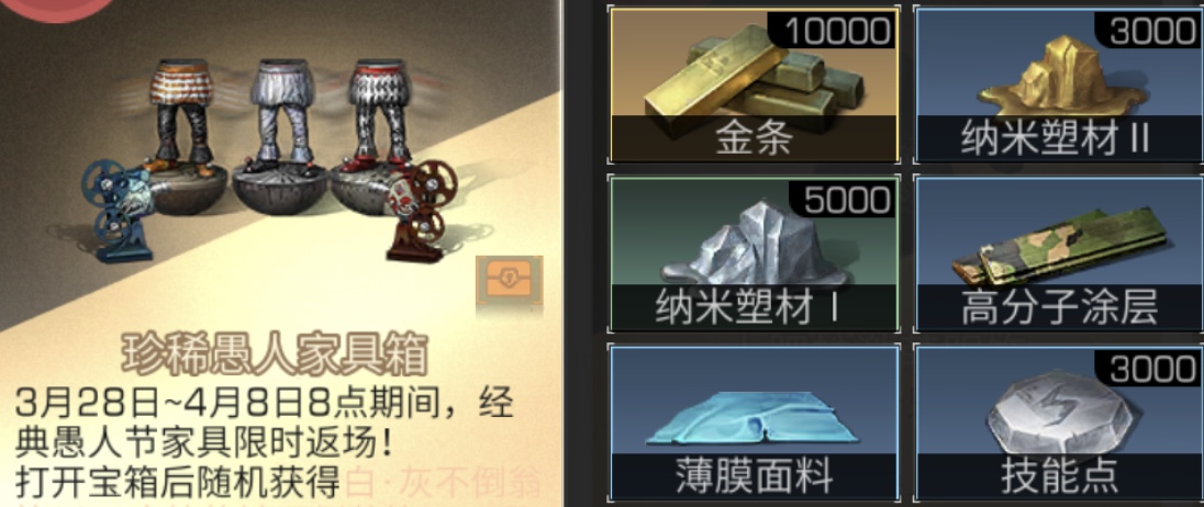 明日之后愚人节系列家具获取攻略