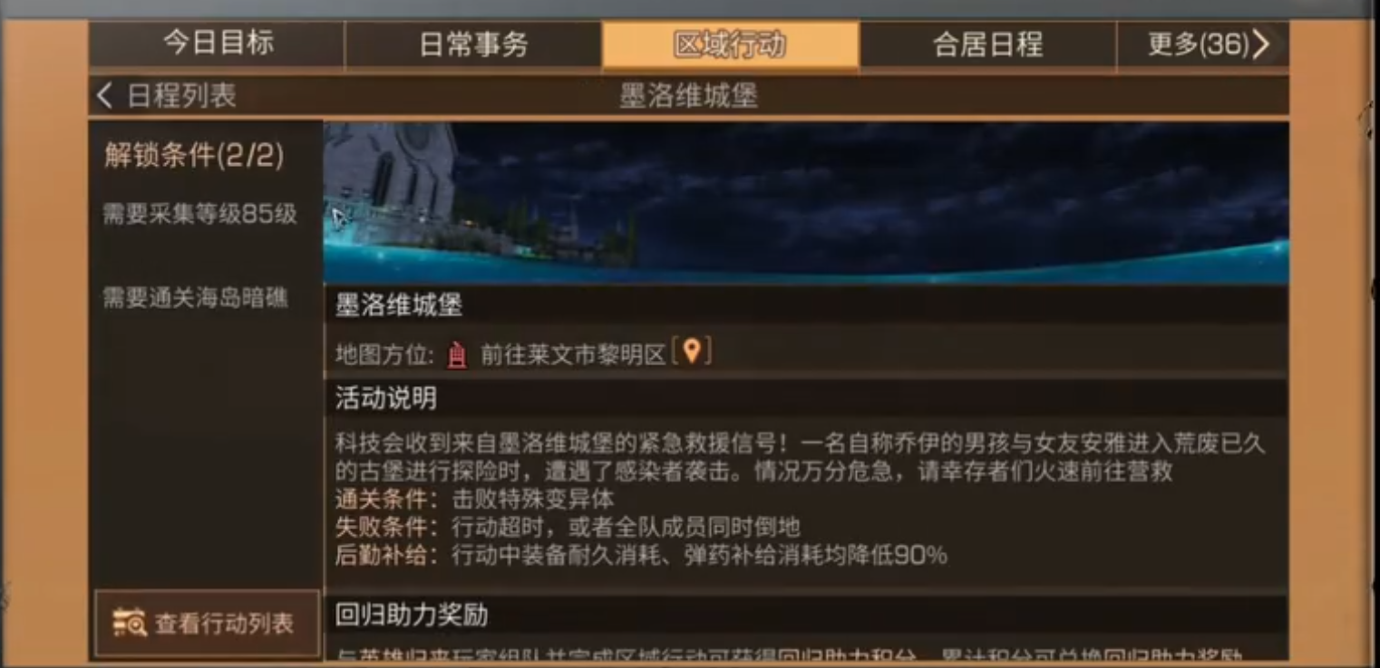 明日之后墨洛维城堡通关攻略