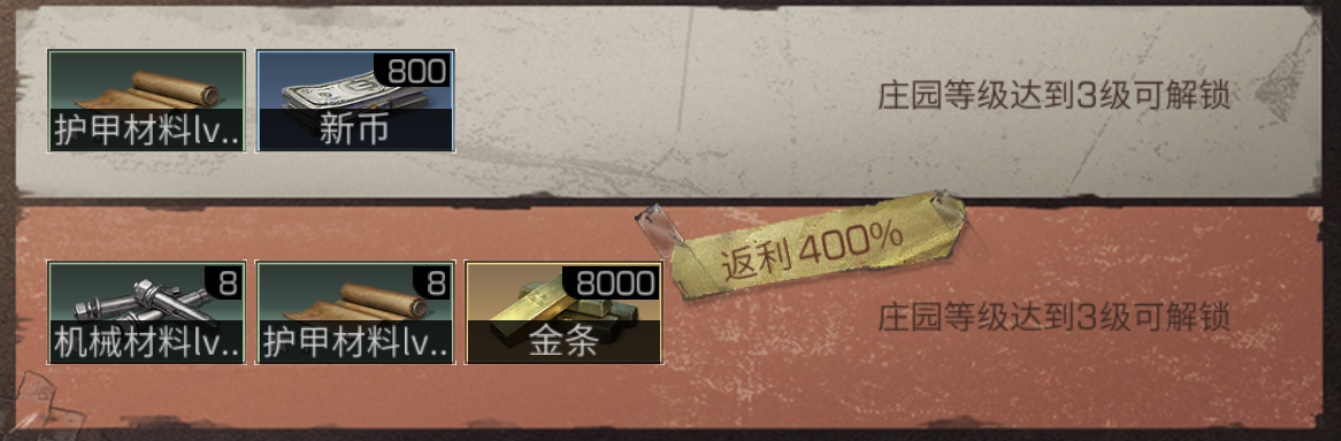 明日之后庄园升级奖励一览