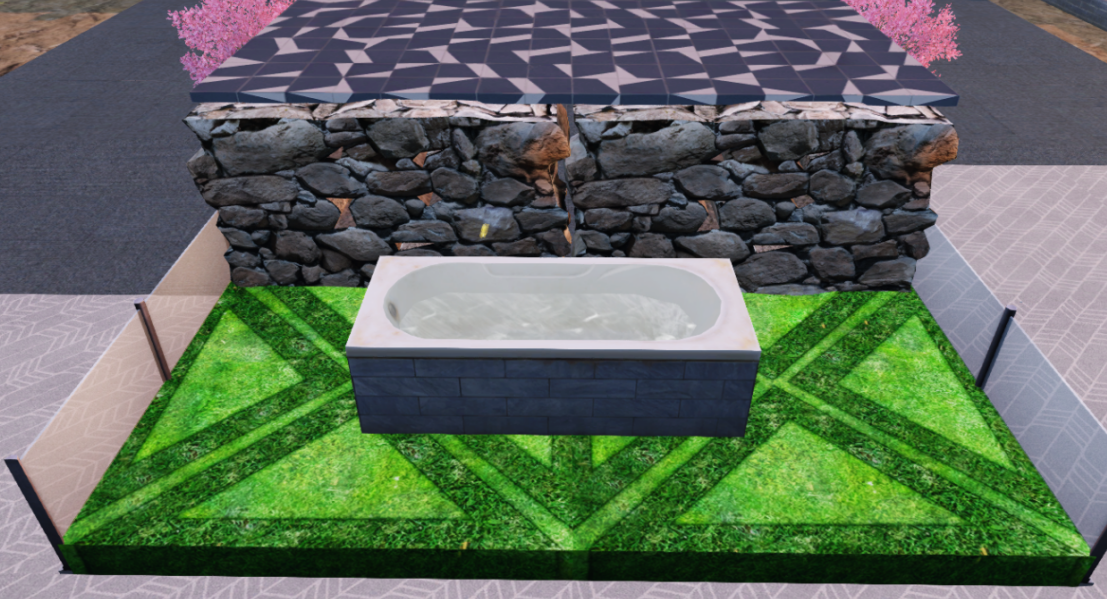 明日之后初夏清凉建筑鲜花瀑布教学