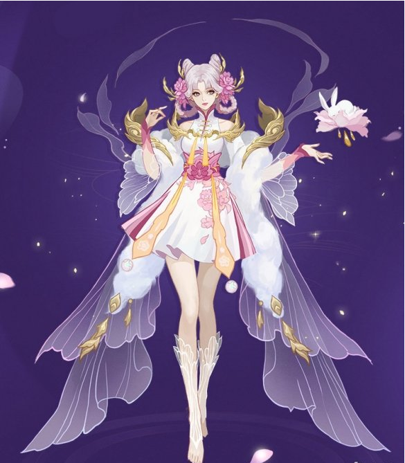 王者荣耀嫦娥拒霜思皮肤原画一览