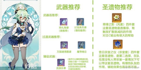 原神砂糖技能及装备攻略