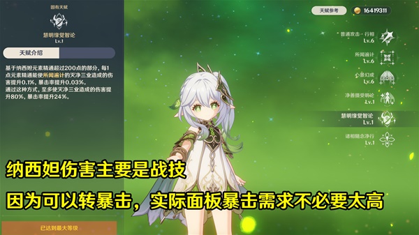 原神纳西妲圣遗物词条选择推荐