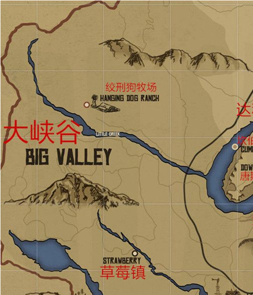 荒野大镖客2绞刑狗牧场地图介绍