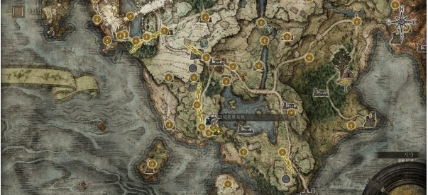艾尔登法环宁姆格福地图关键位置一览