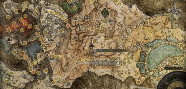 艾尔登法环亚坛高原地图关键位置一览