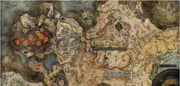 艾尔登法环亚坛高原地图关键位置一览