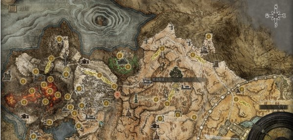 艾尔登法环亚坛高原地图关键位置一览