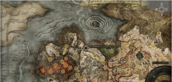 艾尔登法环亚坛高原地图关键位置一览