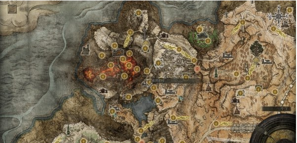 艾尔登法环亚坛高原地图关键位置一览