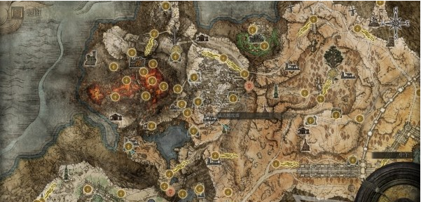 艾尔登法环亚坛高原地图关键位置一览