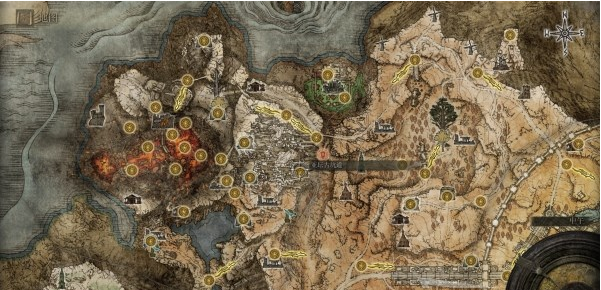 艾尔登法环亚坛高原地图关键位置一览