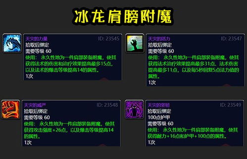 魔兽TBC猎人肩膀附魔全攻略:选择什么附魔最适合?