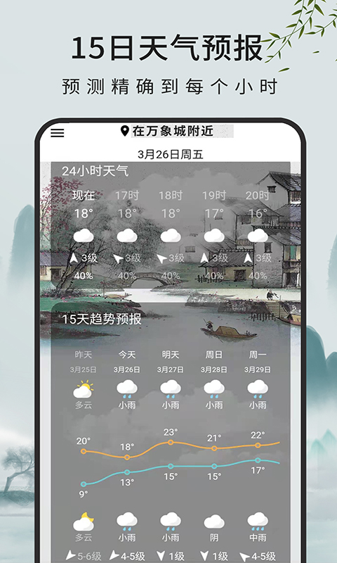 一毫天气预报app2