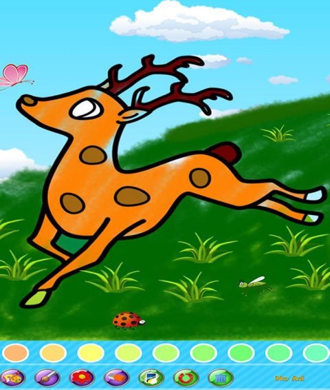 儿童画画填色涂鸦动物手游3