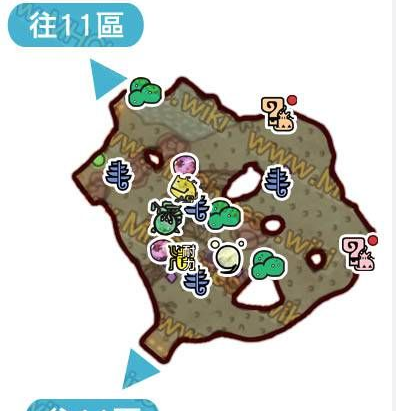 怪物猎人世界古代树森林·5区素材采集点地图