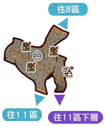 怪物猎人世界大蚁冢荒地·12区素材采集点地图
