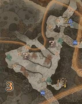 怪物猎人世界​陆珊瑚台地·3区素材采集点地图