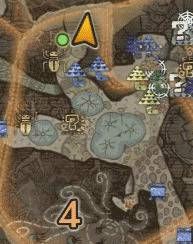 怪物猎人世界​陆珊瑚台地·4区素材采集点地图