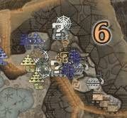 怪物猎人世界​陆珊瑚台地·6区素材采集点地图