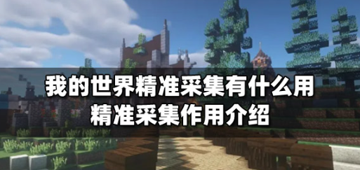 我的世界精准采集有什么用