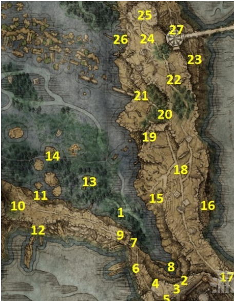 艾尔登法环湖之利耶尼亚·东部探索攻略