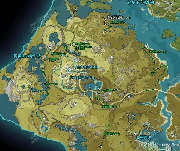 原神全地图锄地路线一览