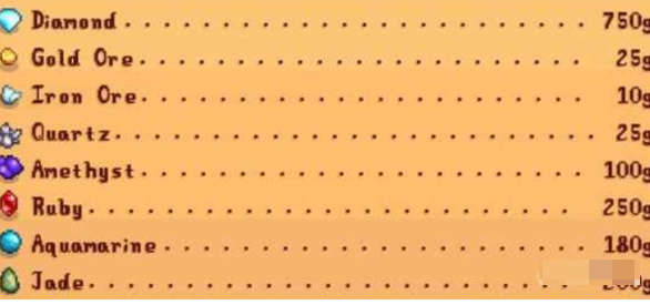 星露谷物语出售价格表有哪些