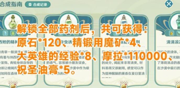 原神熠金妙剂活动配方是什么